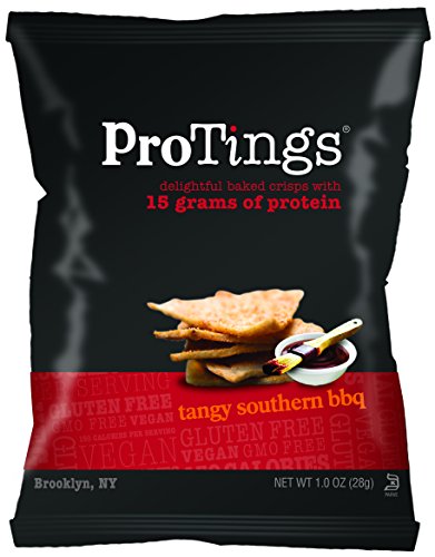 ProTings Protein Chips, Tangy Southern BBQ, 1 Ounce (Pack of 12)