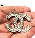 New Fashion womens C.C. diamond rhinestone Brooch Brooches pin Gift Silver