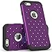 iPhone 6 Case, Pasonomi® Hybrid Stud Rhinestone Bling Armor Defender Case Cover for Apple iPhone 6 4.7 inch with Dazzling Diamond (Purple)