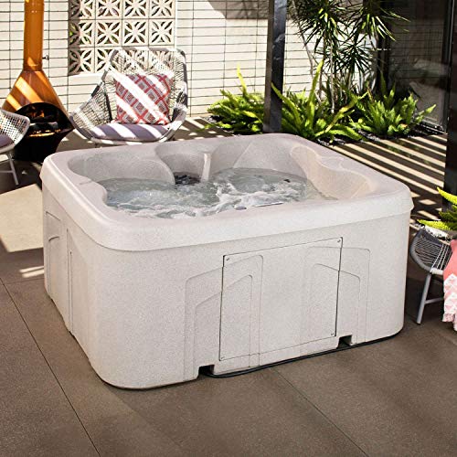 Lifesmart Rock Solid Simplicity Plug and Play 4 Person Hot Tub Spa With 13 Jets Lifesmart Rock Solid Simplicity Plug and Play 4 Person Hot Tub Spa With 13 Jets