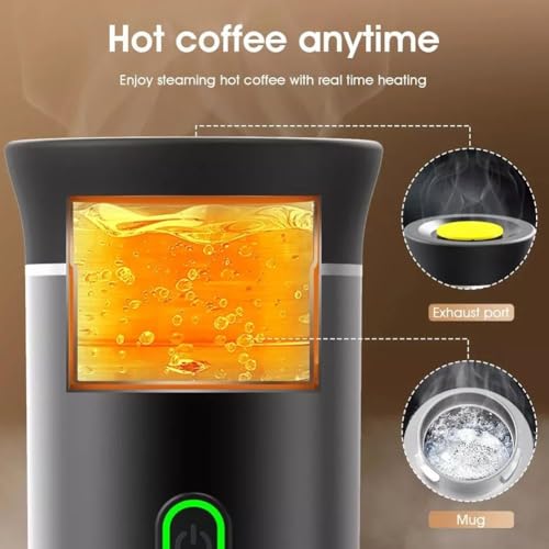 NIUB Portable Coffee Maker Espresso Machine for Travel Nano Car Coffee Maker Compatible with Ground Coffee & Capsule for RV, Hiking Camping Office, Travel Espresso Make