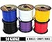 GS Power 14 Gauge 6 Rolls of 100 Feet (600 ft total) Copper Clad Aluminum Low Voltage Primary Wire. For 12V Automotive Harness Car Audio Video Amplifier Remote Trailer Hookup Drone Model Train Wiring
