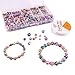Fishdown Round Pattern Beads Assorted Colorful Handmade Beads Chinese Handmade Craft Assortment Porcelain Beads for Jewelry Making Kit with Crystal String (370Pcs Polymer Clay Beads)