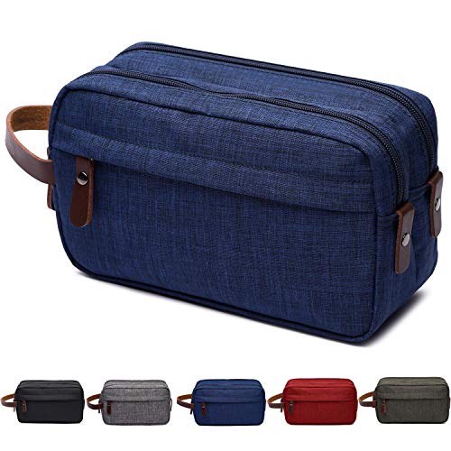 Men's Toiletry Bag Travel Dopp Kit Bathroom Shaving Organizer for Toiletries (Blue) - Thumbnail 7