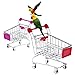 Anself Cute Metal Mini Shopping Supermarket Cart Pet Bird Toy for Parrot Random Color