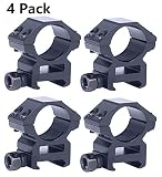 Tenako 4 Pack Scope Rings 1 Inch Medium Profile Scope Mounts for Picatinny Weaver Rail