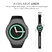 Gear S2 Watch Band, MoKo Soft Silicone Replacement Sport Band for Samsung Gear S2 (SM-R720 / SM-R730 ONLY) Smart Watch, NOT FIT S2 Classic Watch (SM-R732 & SM-R735), NOT FIT Gear Fit2 Watch, BLACK