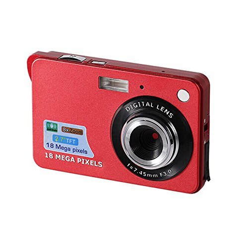 Mini Digital Camera,CamKing CDC3 2.7 inch TFT LCD HD Digital Camera (Red)