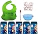 Gerber Baby Cereal Lil' Bits & Hearty Bits Ultimate Variety Pack For Crawlers and Toddlers, Silicone Baby Bib, Spoon and Bowl. Baby Food Stage 3 Bundle of 5 Different Cereals