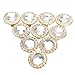 Pack of 100pcs Round Pull Handle Crystal Rhinestone Knob for Cupboard Drawer Wardrobe (Gold)