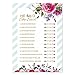 Floral Bridal Shower Games - Bundle With Gold Glitter Banner | 50 Advice for the Bride Cards | 50 He Said She Said | 50 How Well do you Know the Bride | 50 Emoji Pictionary