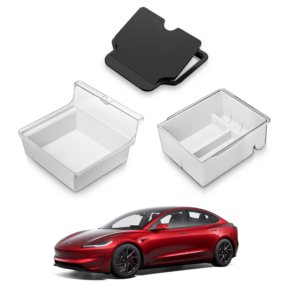 Photo 1 of YONZEE 3PCS Center Console Organizer Tray for Tesla Model Y 2025,Model 3(2024-2025) Accessories,with Armrest Hidden Upgrade Center Console Organizer
