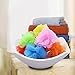 Mesh Pouf Bath Sponge with Loop - Mini Shower Loofahs,Long Lasting Bathing Exfoliator (Multi- Color,8 Pack)