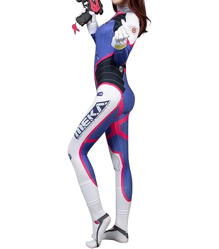 JINX Overwatch D.Va Charm 3D Bunny Key Chain, Pink, 1.75