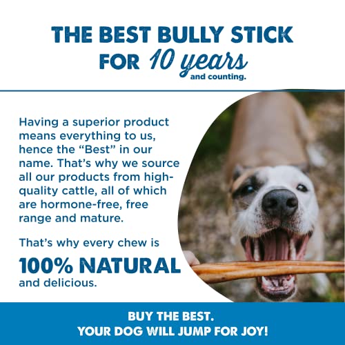 Best Bully Sticks 6 Inch AllNatural Jumbo Bully Sticks for Dogs 6