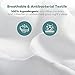 Sable 4PCS Bed Sheet Set, Brushed Microfiber 1800 Bedding Collection Sets, Hypoallergenic & Super Soft,Breathable, Anti Wrinkle (Queen Size) (White)