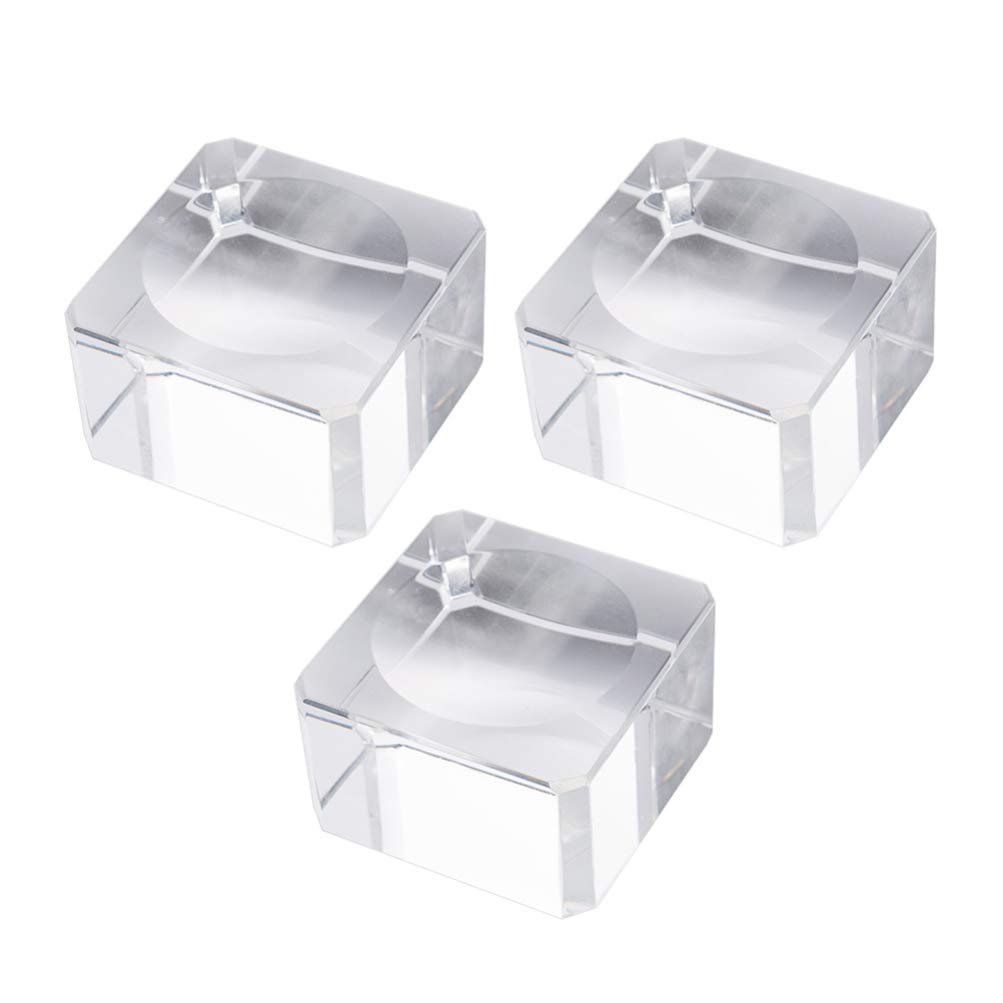BESPORTBLE 3PCS crystal ball display stand crystal ball base football display stand crystal display stand marble holder Crystal Stand Glass Ball Stand Glass Ball Base mini ball rack Model Tee