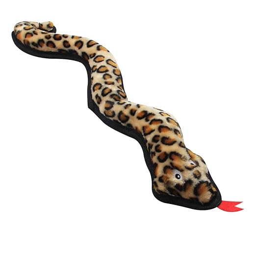 IFOYO Squeaky Dog Toy, Durable Plush Squeak Snake Dog Toy for Large to