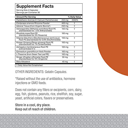 RLC, a-Drenal, Adrenal Support for Stress Relief and Energy, 120 Capsules