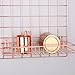 Kaforise Rose Gold Hanging Basket for Wire Wall Grid Panel, Multi-Function Wall Storage and Display Basket, Medium Size, Plated