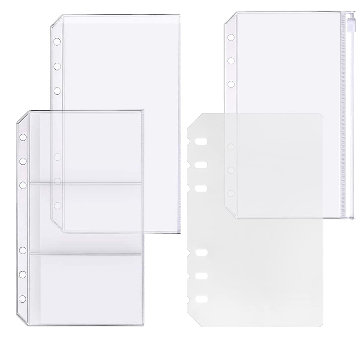 D Ring Binder Accessory Punched Binder Pockets Divider Ruler Tab Index (Pocket Combo,A6)