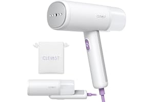 CLEVAST Travel Steamer for Clothes - Portable Handheld Garment Steamer for Clothing, Small Foldable Travel Size Fabric Wrinkle Remover, 30-Second Fast Heat Up, 1000W Powerful Steam Output, 120V Only