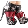 SHOW-STORY-Retro-Black-Red-Two-Tone-Flower-Print-Lace-Up-Zip-Platform-Stiletto-Ankle-Bootie-BootLF80857