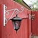 Sumnacon 2Pcs 10 Inch Hanging Plant Brackets - Metal Wall Plant Hanging Hooks with Screws, Sturdy Plant Hangers for Flowers Baskets Bird Feeder Lantern Wind Chimes Ornament, White