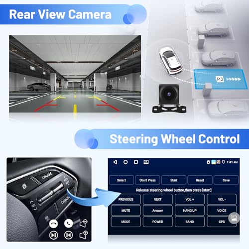 Inefala 4+64G Stereo for Seat Altea 2004-2015 Toledo 2004-2009 Android 15 with Wireless Carplay and Android Auto, 9'' Radio Screen with Bluetooth 32EQ GPS FM/RDS SWC AHD Reverse Camera