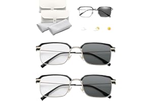 Smart Zoom Reading Glasses, Self Adjusting Auto Focus Anti Blue-Light Presbyopia Eye Glasses for Women Men