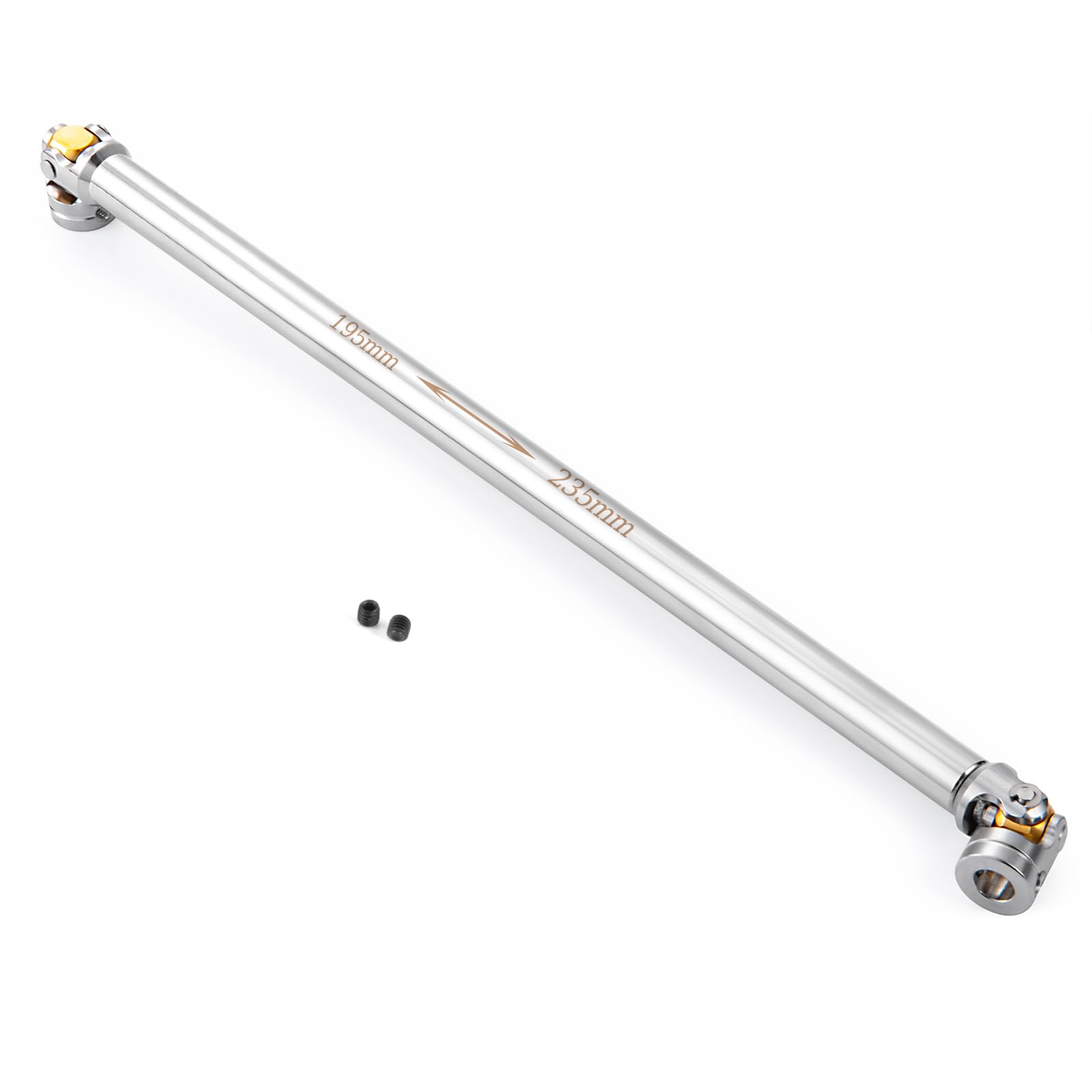 AXspeed 1Pcs Metal Drive Shaft for 1/14 RC Tamiya Tractor Climbing Trailer Upgrade Accessories (195mm-235mm)