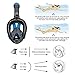 Aidong 180° Full Face Snorkel Mask-Panoramic View Anti-Fog Foldable Tubeless Design.See More Underwater World Than Traditional Snorkeling Masks for Men Women Adults Kids