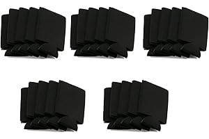 Cwmiibili Bulk Can Coolers (25-Pack) Blank Foam Sleeves Plain Soft Insulated Blanks for Soda, Beer, Water Bottles (Black)