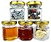 1.5 oz Hexagon Jars, 24 Piece Set Mini Glass Favor Jars for Spices, Honey, Jelly & More ~ Airtight, Screw On & Safety Button Lids ~ Perfect for Canning, Crafts, Weddings & Baby Showers