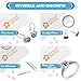 6 Ring Size Adjusters and 72 Earring Backs - Jewelry Spacer, Sizer, Guard for Loose Rings - Rubber Secure Backings - Soft Clear Silicone Replacements - Combo Set with Polishing Cloth