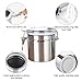 Airtight Canister Set Stainless Steel,4 Piece Food Storage Container with Lids for Tea,Coffee,Snacks, Milk Powder,Sugar,Flour Canisters with Clear Lid Locking Clamp-Spoon Included