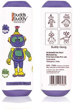 Buddsbuddy First Aid Kit-39Pcs Pack,Pingaroo(Voilet)