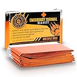 Emergency Blanket XL (6 Pack), 20% Larger Than Other Brands For Maximum Protection - Reusable, Multi-Functional Survival Gear For Camping, Hiking and Outdoor Enthusiasts-Compact and Ultra Light Design