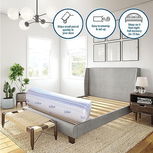 Vibe Gel Memory Foam Mattress, 12Inch CertiPURUS Certified BedinaBox, King, White Pricepulse