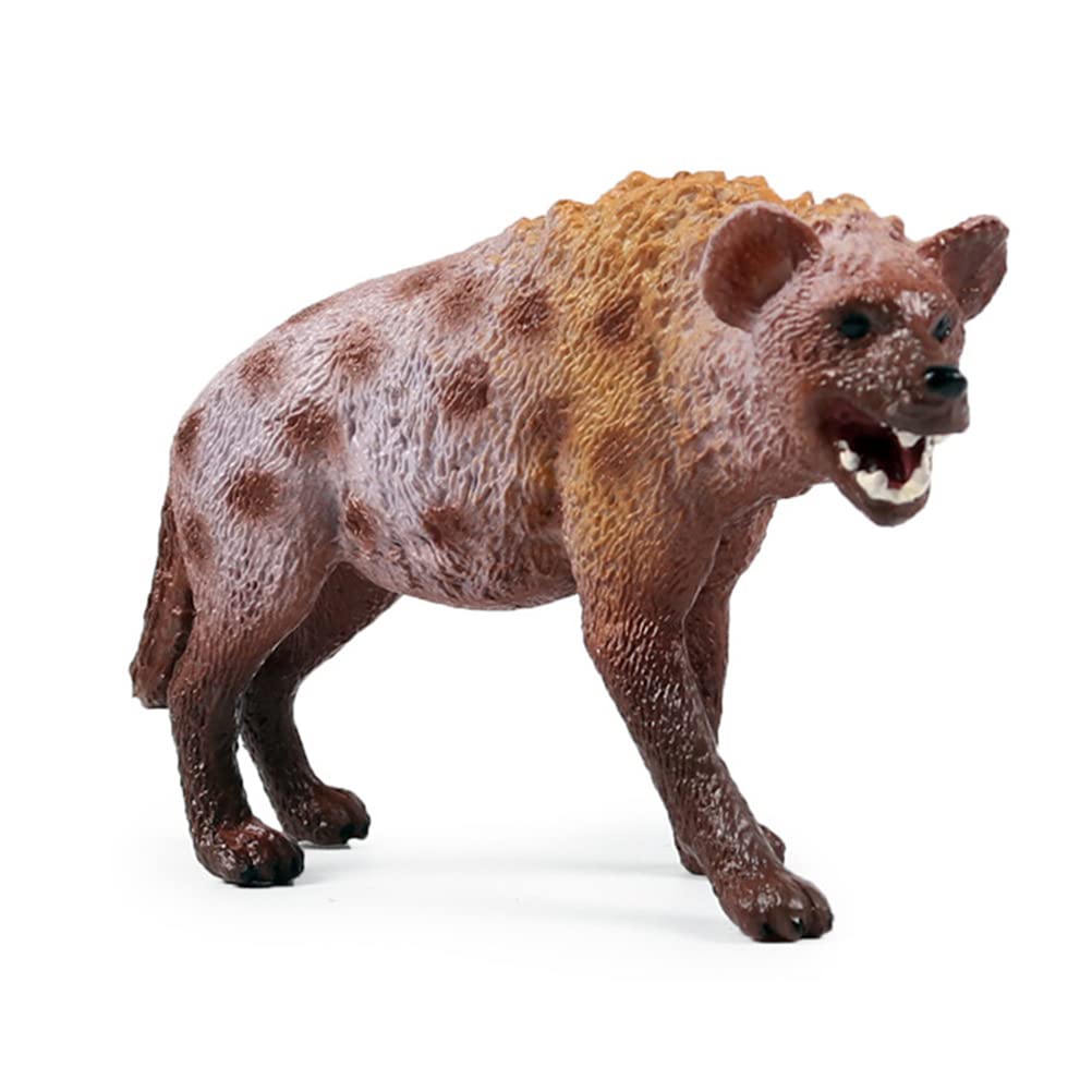 ZHOUJIE Hyena Figure Realistic PVC Plastic Hyena Wild Animals Figurine for Collection Science Educational Prop