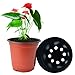 Yookat 100 Pcs 4 Inch Plastic Plants Nursery Pot/Pots Seedlings Flower Plant Container Seed Starting Pots Planter Transition Pot Round Lightweight Washable Gardening Supplies