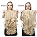 SARLA Black U Part Half Wig for Women Clip in 26 Inch Long Curly Synthetic Hairpiece Thick Full Head Heat Friendly Fiber