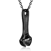 Loybora Mechanic Wrench Cremation Jewelry for Ashes Stainless Steel Tool Urn Pendant Locket Keepsake Memorial Urn Necklace for Men Women Holder Ashes for Pet Human