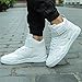 QANSI Performance Leather High Top Lace Up Street Sneakers Outdoor Sports Shoes White 9 M US
