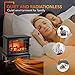 Air Choice Portable Electric Fireplace Stove Space Heater, Advanced Heating System Instant Warm, Adjustable Realistic 3D Flame &Quiet Fan, Overheat Tip-Over Protection, Easy Moving Indoor Outdoor Use