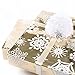 Hallmark Signature Holiday Wrapping Paper with Cut Lines on Reverse, Gold Foil Snowflake (25 sq. ft.)