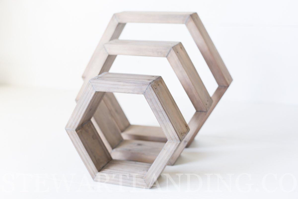 Estantería hexagonal conjunto de 3 | geométrico hexagonal ...