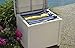 Suncast 22-Gallon Small Deck Box - Lightweight Resin Indoor/Outdoor Storage Container and Seat for Patio Cushions and Gardening Tools - Store Items on Patio, Garage, Yard - Taupe