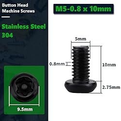 M5-0.8 x 10mm Tamper Proof Button Head Security