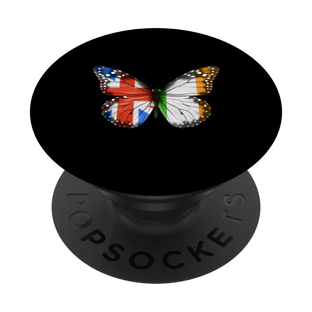 British Irish Flag Butterfly PopSockets Swappable PopGrip